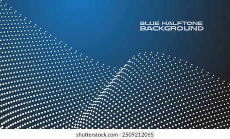 Imagen de Vector de fondo abstracto de semitono azul oscuro para fondo o presentación