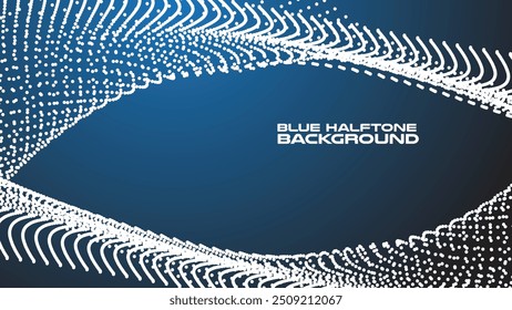Dark blue halftone abstract background vector image for backdrop or presentation