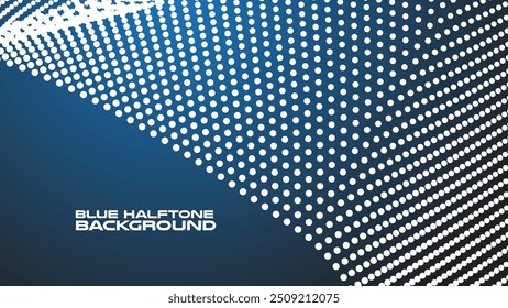 Dark blue halftone abstract background vector image for backdrop or presentation