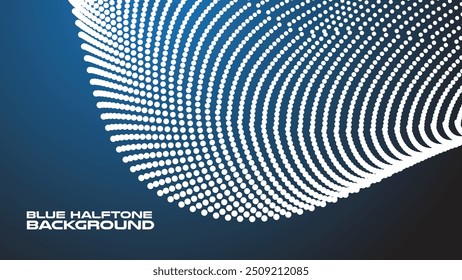 Imagen de Vector de fondo abstracto de semitono azul oscuro para fondo o presentación