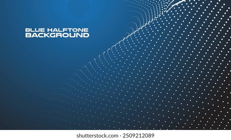 Imagen de Vector de fondo abstracto de semitono azul oscuro para fondo o presentación