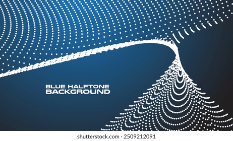 Imagen de Vector de fondo abstracto de semitono azul oscuro para fondo o presentación