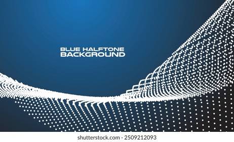 Imagen de Vector de fondo abstracto de semitono azul oscuro para fondo o presentación
