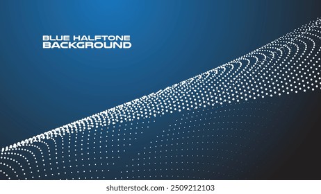 Imagen de Vector de fondo abstracto de semitono azul oscuro para fondo o presentación