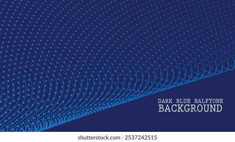 Dark Blue halftone abstract background for backdrop or presentation