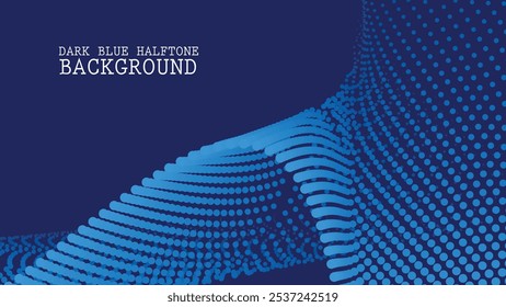 Dark Blue halftone abstract background for backdrop or presentation