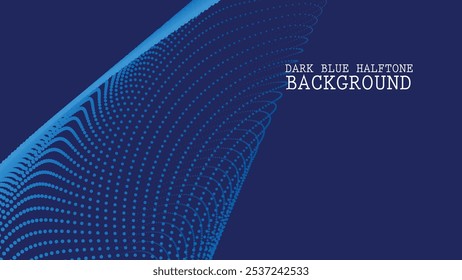Dark Blue halftone abstract background for backdrop or presentation