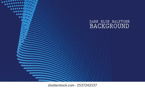 Donkerblauwe halftone abstracte achtergrond voor achtergrond of presentatie