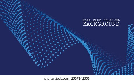 Dark Blue halftone abstract background for backdrop or presentation