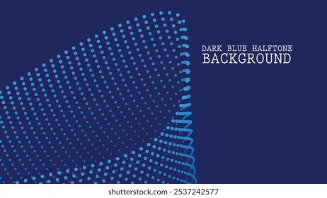 Dark Blue halftone abstract background for backdrop or presentation