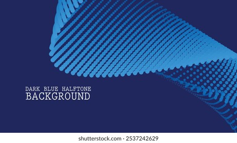 Dark Blue halftone abstract background for backdrop or presentation