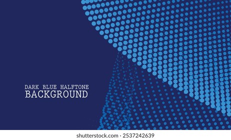 Dark Blue halftone abstract background for backdrop or presentation