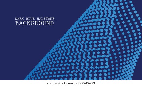 Dark Blue halftone abstract background for backdrop or presentation