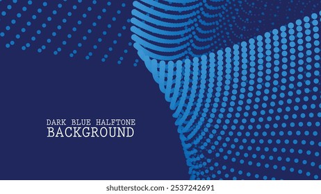 Dark Blue halftone abstract background for backdrop or presentation