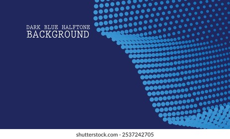 Dark Blue halftone abstract background for backdrop or presentation