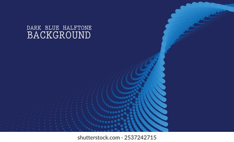 Dark Blue halftone abstract background for backdrop or presentation
