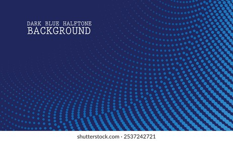 Dark Blue halftone abstract background for backdrop or presentation