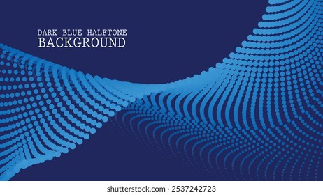 Dark Blue halftone abstract background for backdrop or presentation