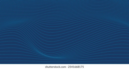 Dark blue halftone dotted abstract background, big data pattern, technology or futuristic