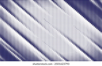 dark blue halftone on white background. Vector dotted sparkles or halftone shine pattern texture Pop Art Style Background