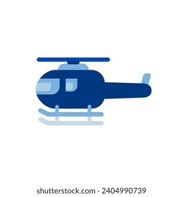 Dark blue helicopter icon vector