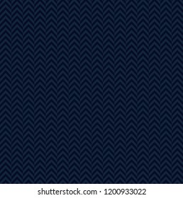 Dark blue herringbone decorative seamless pattern background 