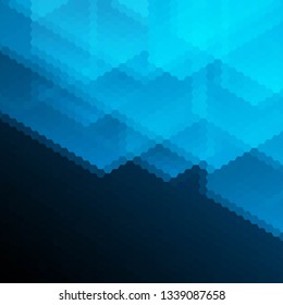 dark blue hexagon background.  mosaic design 