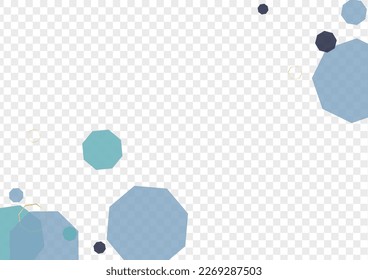 Dark Blue Hexagon Background Transparent Vector. Geometric Genetic Wallpaper. Cell Backdrop. Turquoise Tile Education. Cell Mosaic.