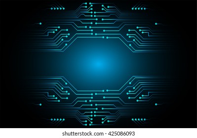 dark blue high tech circuit board, Circuit background, Electronic circuit board, Vector. Digital technology abstract background. technology concept