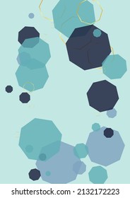 Dark Blue Honeycomb Background Blue Vector. Line Evolution Design. Motion Template. Blue-Gray Tile Digital. Geometric Backdrop.
