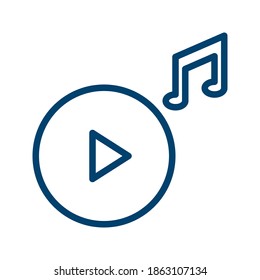 Dark Blue Icon Design Isolated on White Background