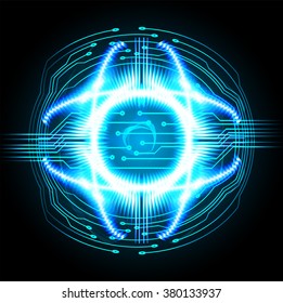 dark blue illustration of technology internet network computer background with binary number, style background.