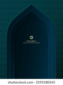 Dark blue islamic background design