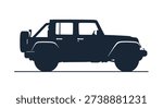 Dark Blue Jeep Gladiator Pickup Silhouette on Outdoor Trail