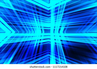 Dark blue Light Abstract. move motion blur. zoom