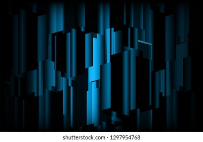Dark blue Light Abstract move motion blur. curve