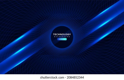 Dark blue light abstract technology background