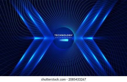 Dark blue light abstract technology background