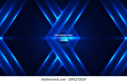 Dunkelblauer, abstrakter Technologie-Hintergrund