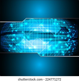 Dark blue Light Abstract Technology background for computer graphic website and internet, circuit board. 