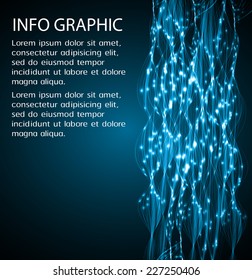 Dark blue Light Abstract Technology background for computer graphic website internet. text box. Brochure. card. wave.
