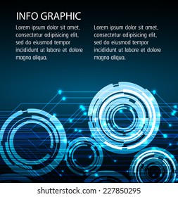 Dark blue Light Abstract Technology background for computer graphic website internet. text box. Brochure. card. circuit.