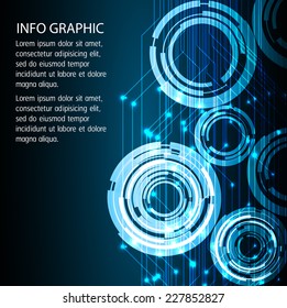 Dark blue Light Abstract Technology background for computer graphic website internet. text box. Brochure. card. circuit.