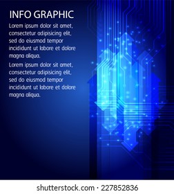 Dark blue Light Abstract Technology background for computer graphic website internet. text box. Brochure. card. circuit. arrow.