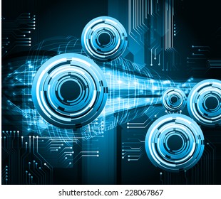 Dark blue Light Abstract Technology background for computer graphic website internet. circuit.