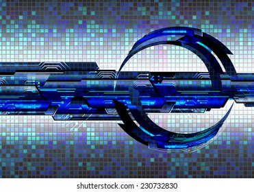Dark blue Light Abstract Technology background for computer graphic website internet. circuit. 
