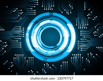 Dark blue Light Abstract Technology background for computer graphic website and internet, circuit board. 