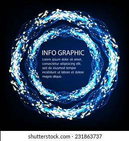 Dark blue Light Abstract Technology background for computer graphic website internet. text box. Brochure. card.  