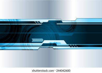 Dark blue Light Abstract Technology background for computer graphic website internet. silver