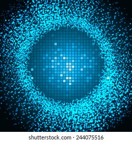 Dark blue Light Abstract Technology background for computer graphic technology website internet. text box. Brochure. card.